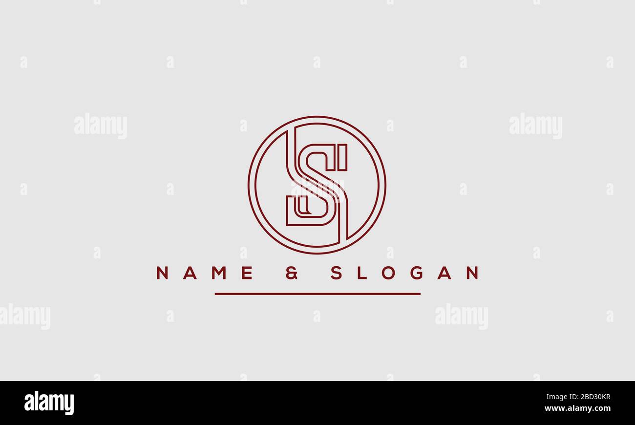 Abstrakter Buchstabe S Alphabet Logo Design Stock Vektor