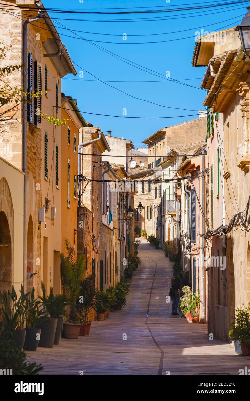 Altstadt von Alcudia, Region Raiguer, Mallorca, Balearen, Spanien Stockfoto