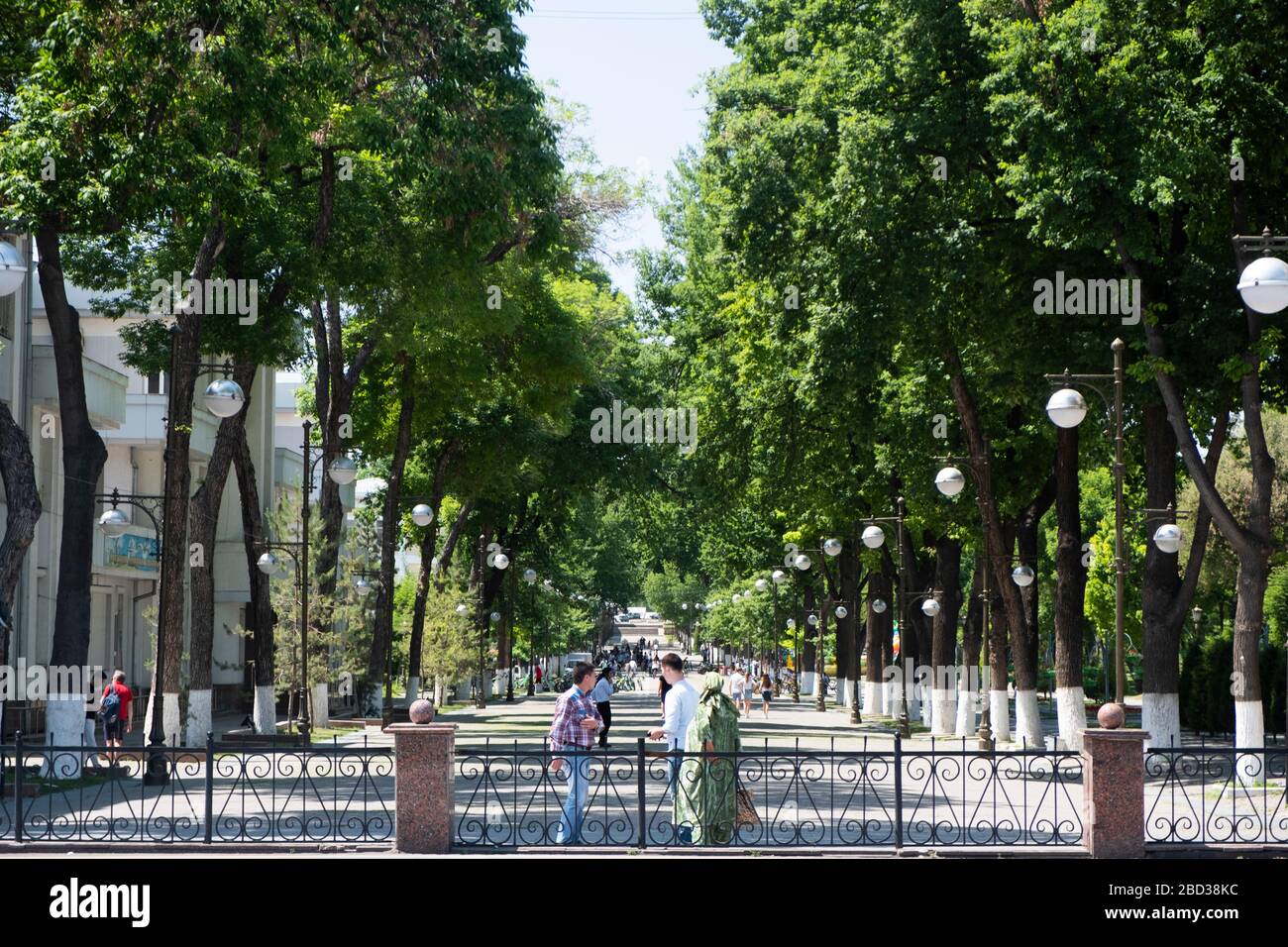 Nachbarschaft Straßen von Taschkent, Usbekistan Stockfoto