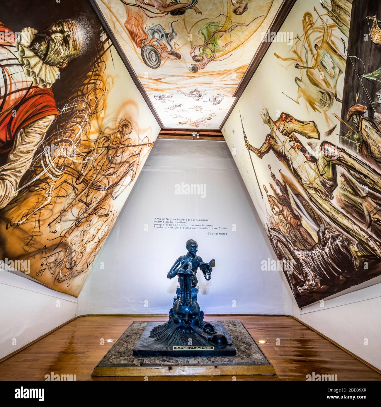 Der "Capilla Cervantina"-Raum des Museo Iconografico de Quijote in Guanajuato, Mexiko. Stockfoto