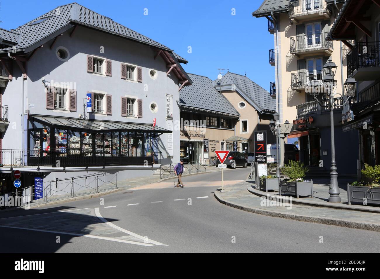 Bureau de Tabac. Centre-ville. Saint-Gervais-les-Bains. Savoie. Frankreich. Stockfoto