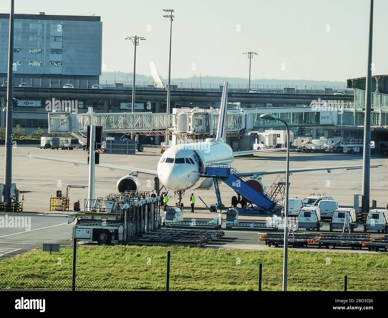 CORONAVIRUS: AIR FRANCE GEERDETE FLUGZEUGE ROISSY Stockfoto
