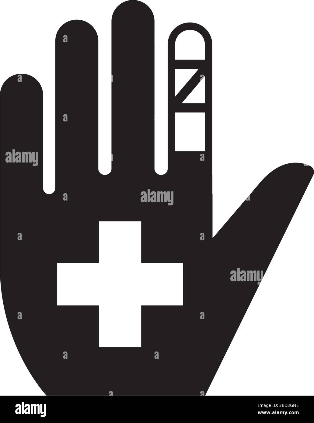 Krankenhaus, erste-Hilfe-Symbol / Symbol für öffentliche Informationen Stock Vektor