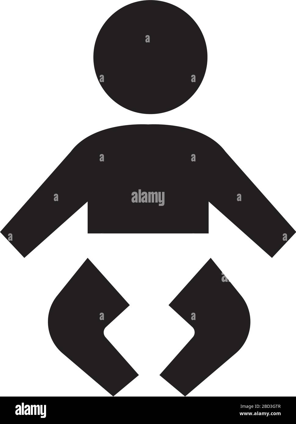 Baby, Kinderzimmer Symbol / öffentliche Informationen Symbol Stock Vektor