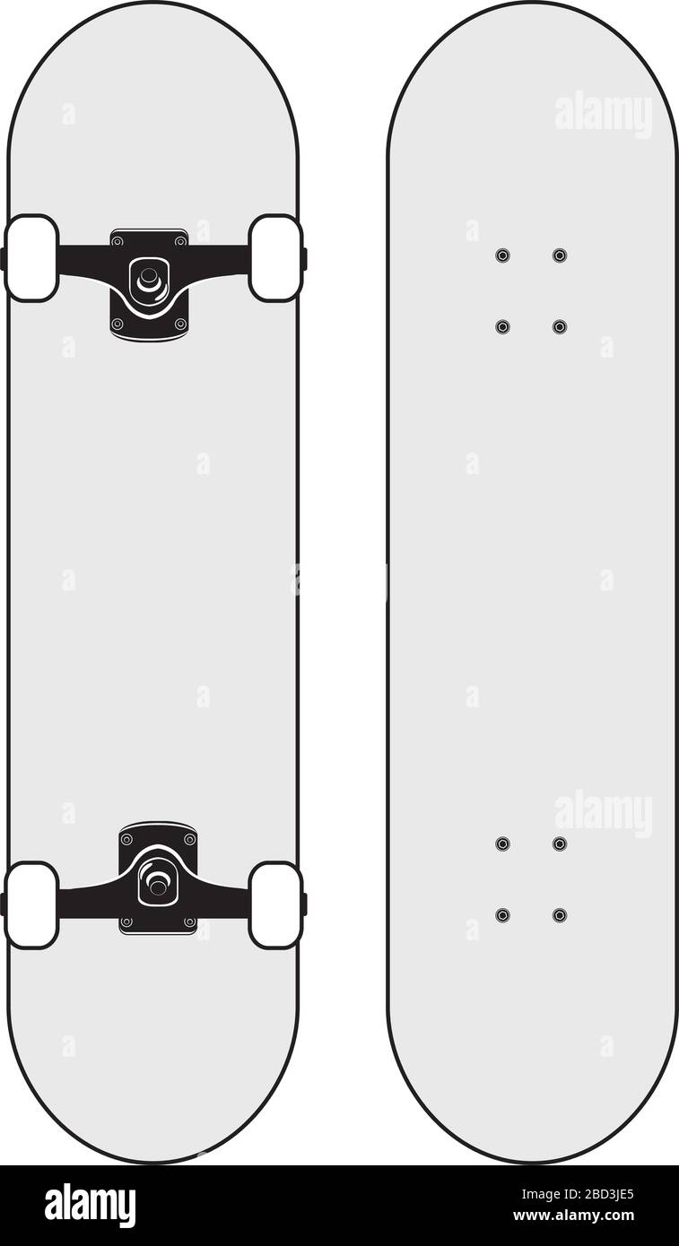 Skateboard Vektor Vorlage Illustration Stock Vektor