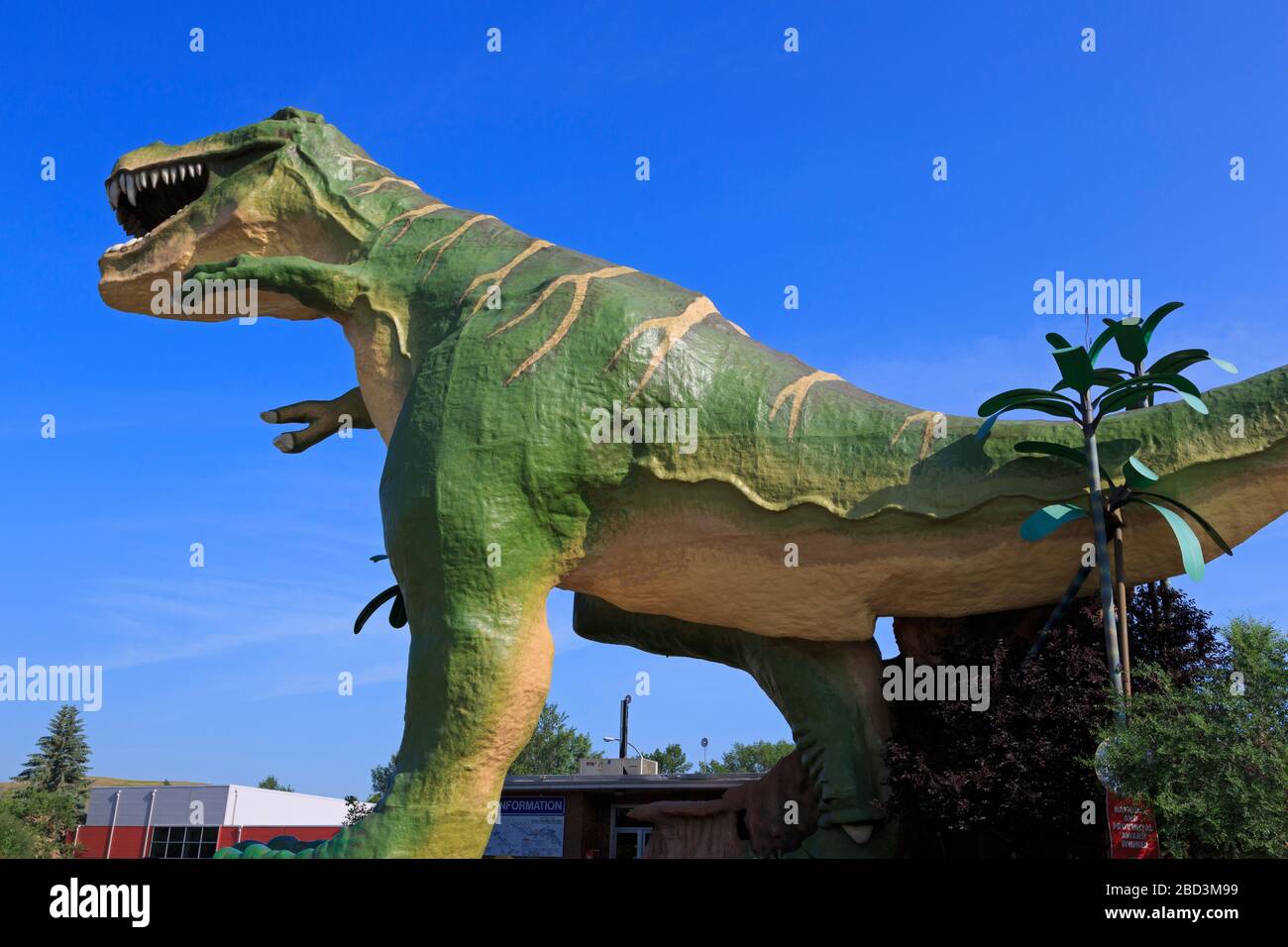 Der größte Dinosaurier der Welt, Drumheller, Alberta, Kanada Stockfoto