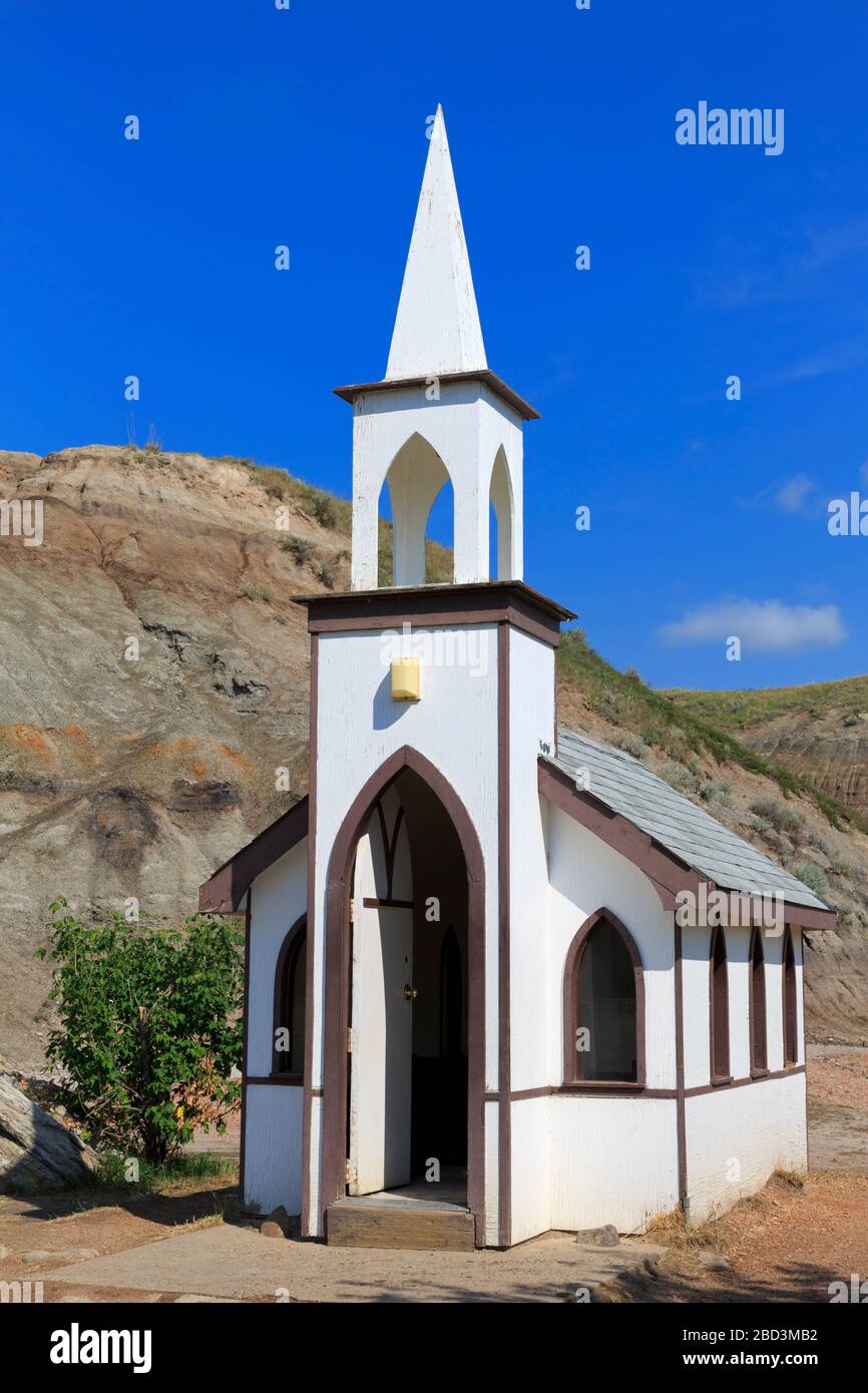 The Little Church, Drumheller, Alberta, Kanada Stockfoto