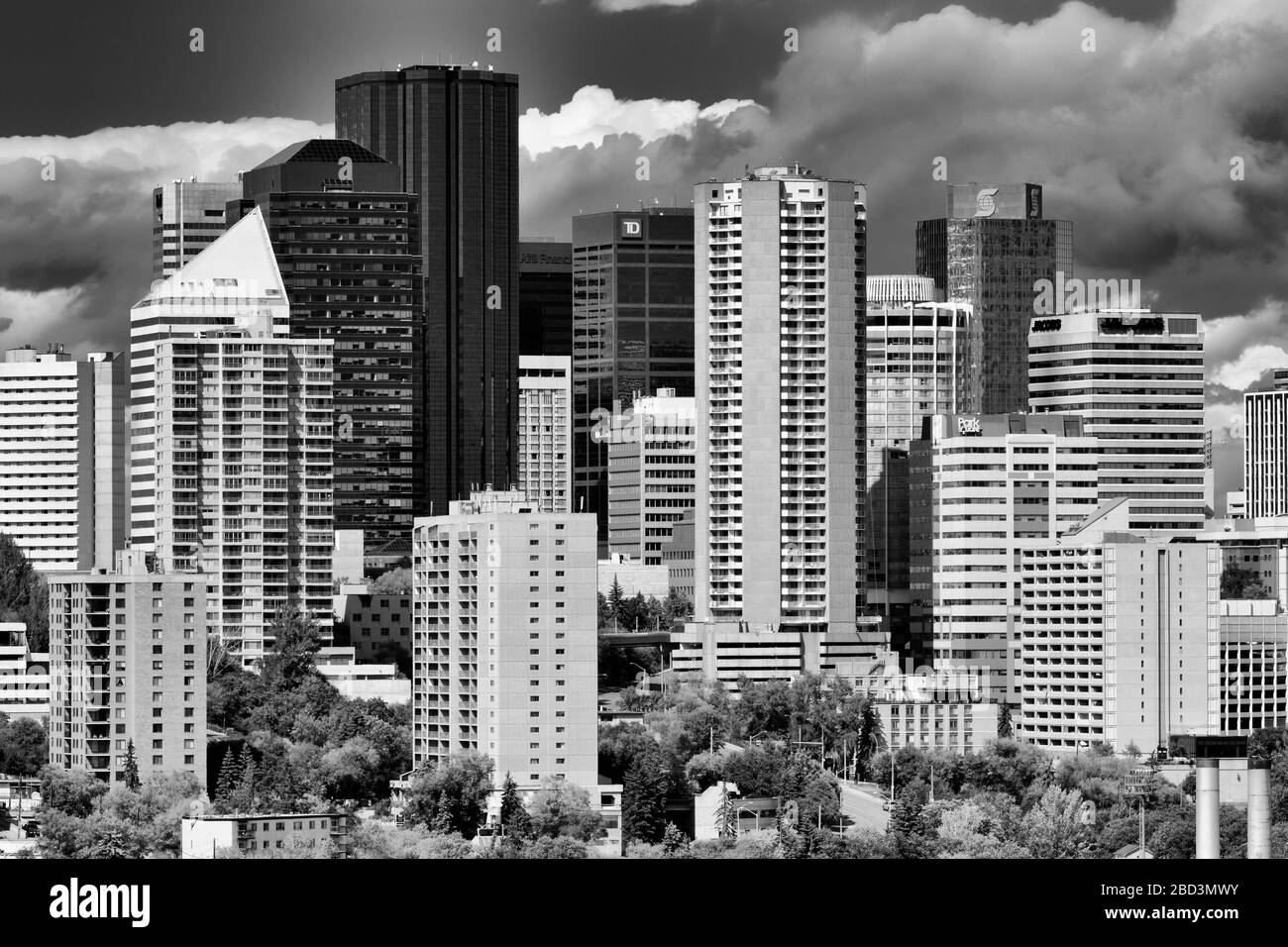 Skyline von Edmonton, Alberta, Kanada Stockfoto