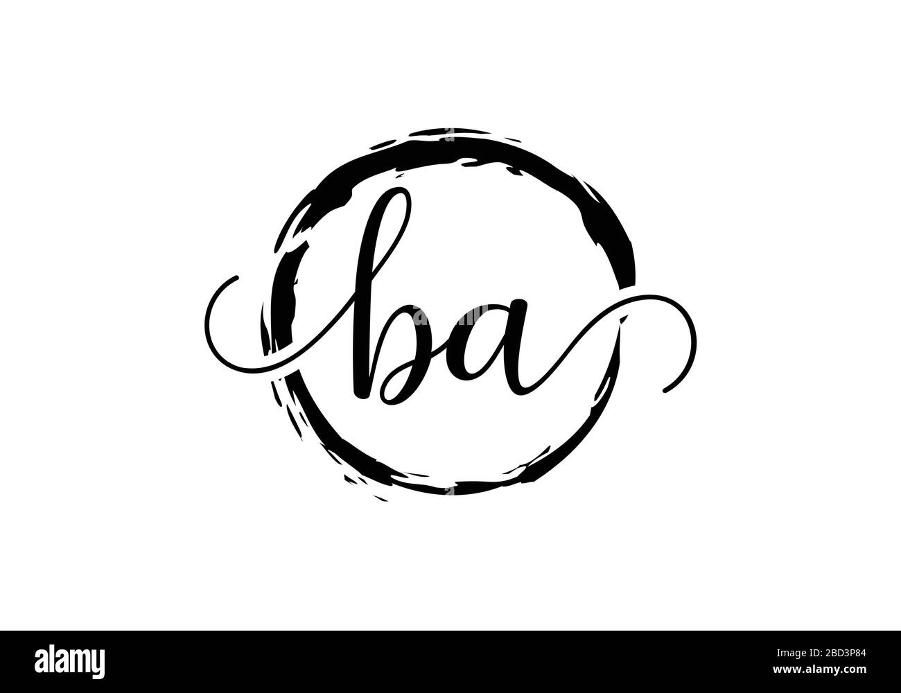 B EINE Vektor-Vorlage für das Design des Logos für Anfangsbuchstaben, grafisches Alphabet Symbol für Corporate Business Identity Stock Vektor