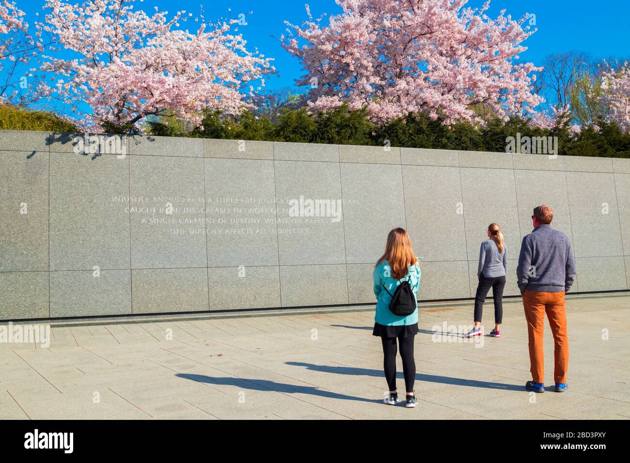 Washington DC - 3. April 2019: Das Martin Luther King Jr. Memorial befindet sich im West Potomac Park Washington DC Stockfoto