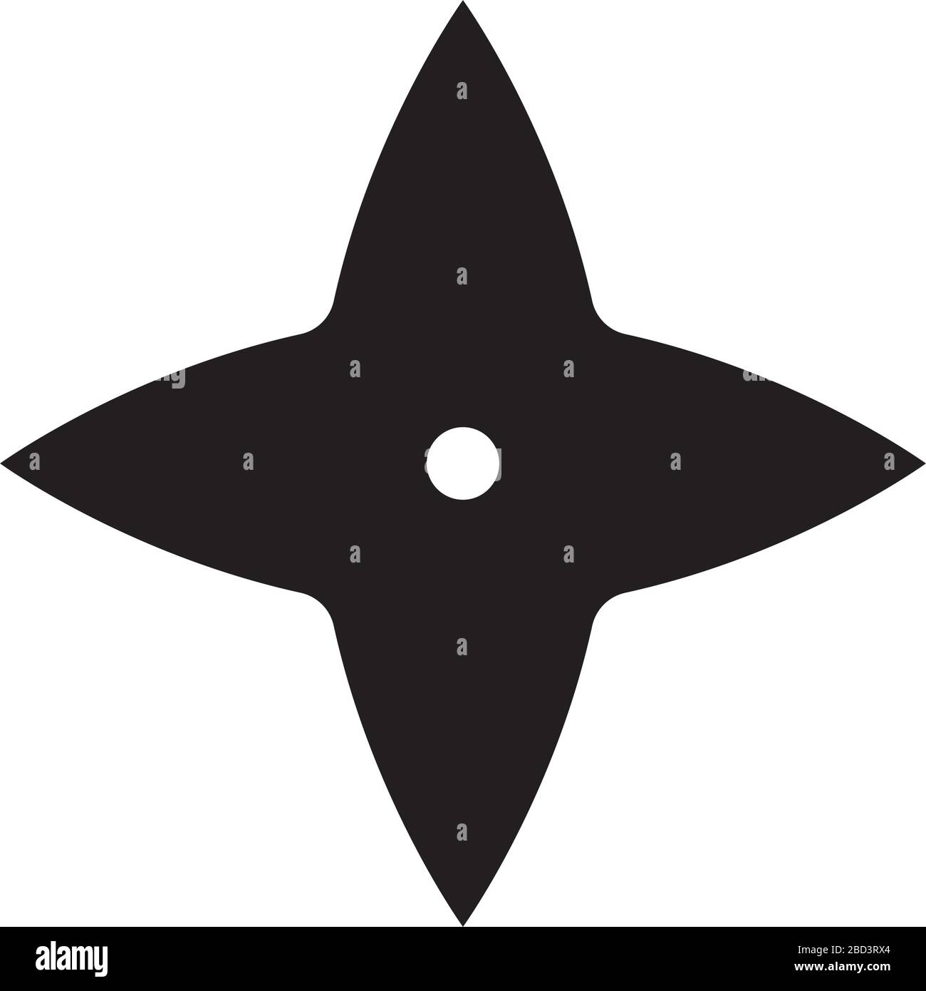 Japanische Ninja Shuriken Symbol Stock Vektor