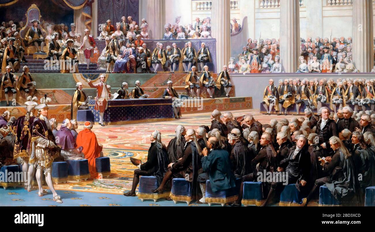 Eröffnungssitzung der Generalversammlung vom 5. Mai 1789 - Auguste-Cooder Stockfoto