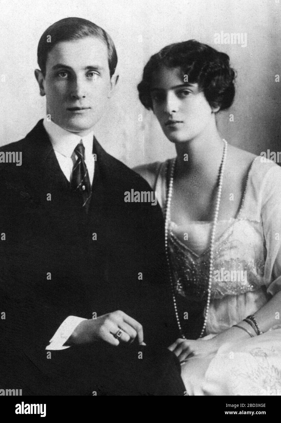 Prinz Felix Yusupov und seine Frau Prinzessin Irina von Russland, um das Jahr 1915 Stockfoto
