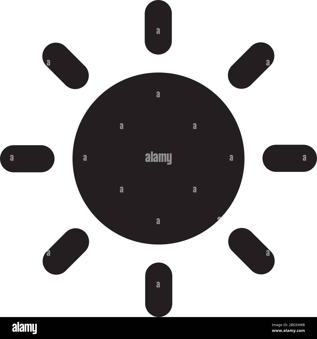 Wetter Symbol Vektor Illustration ( Sonne , sonniger Tag ) Stock Vektor