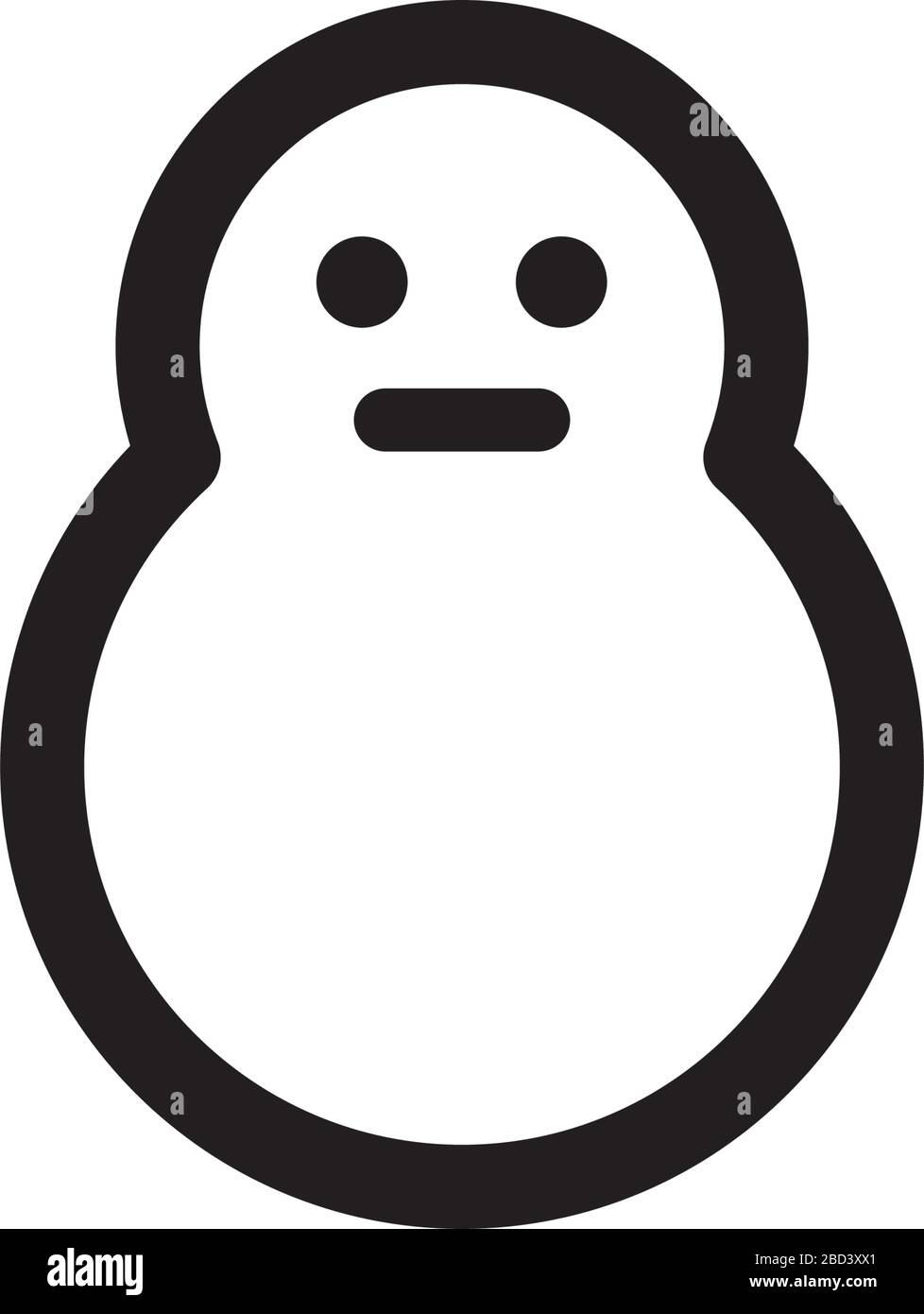 Wetter-Symbol (Schneemann, Schneetag) Stock Vektor