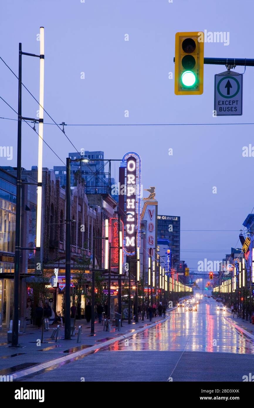 Orpheum Theatre in der Granville Street, Vancouver, British Columbia, Kanada, Nordamerika Stockfoto