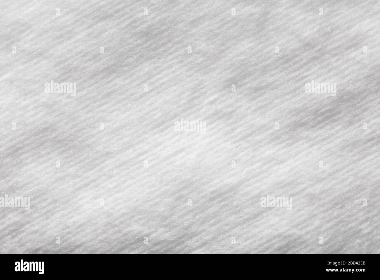 Weiße Baumwoll-Pad-Struktur, Makro Stockfoto