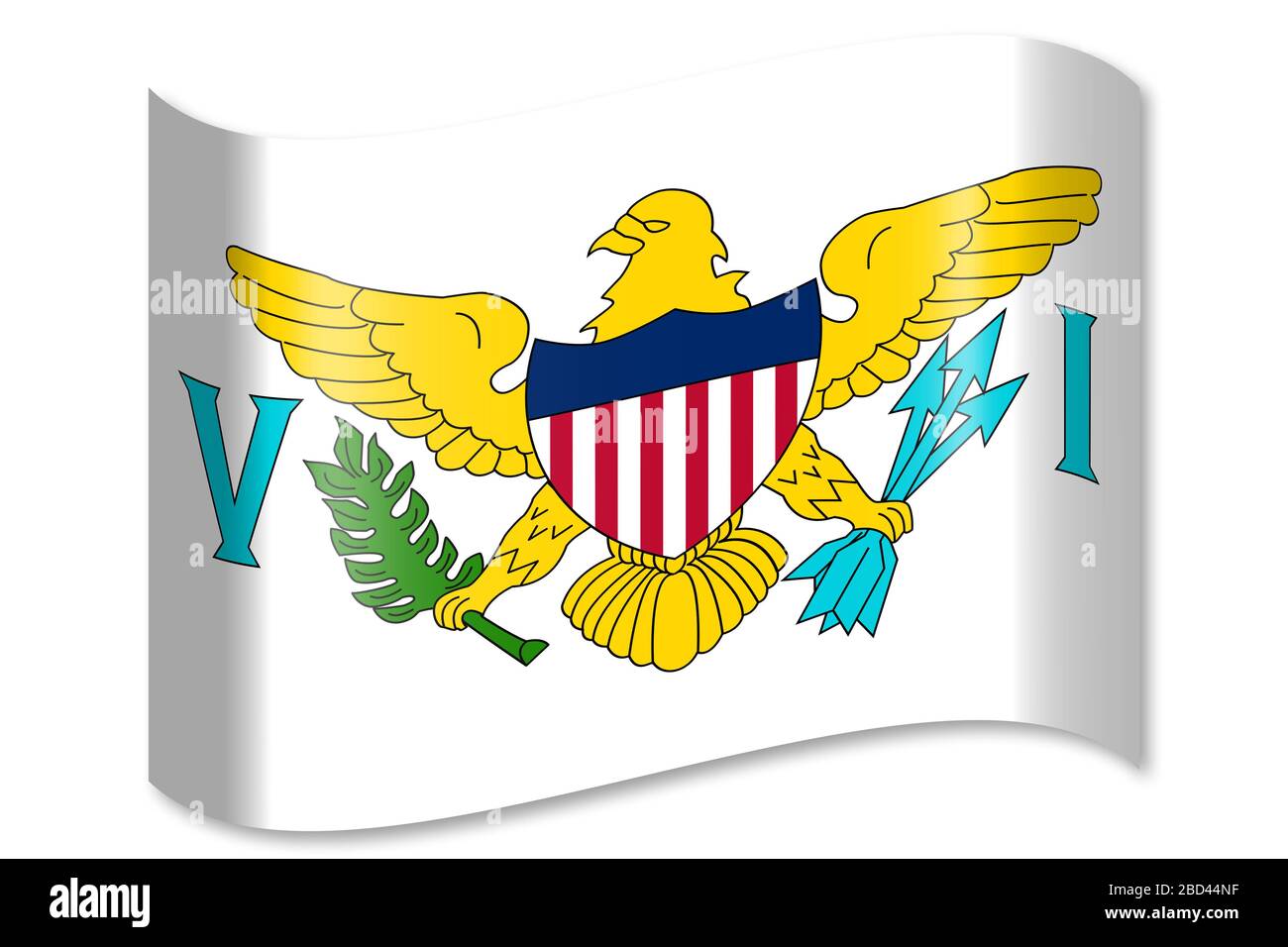 Flagge der Amerikanischen Jungferninseln Stockfoto