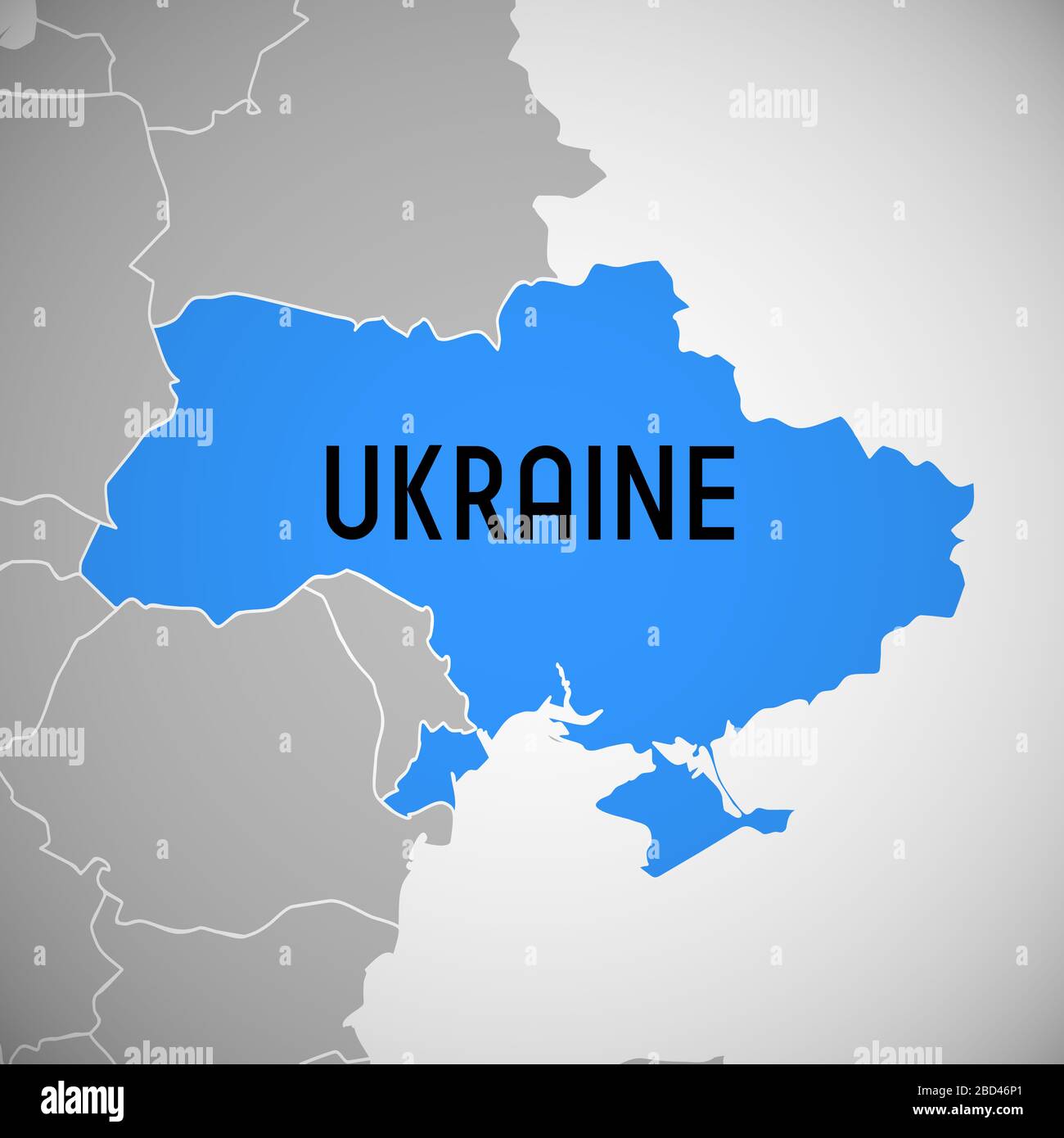 Ukraine - Karte Stockfoto