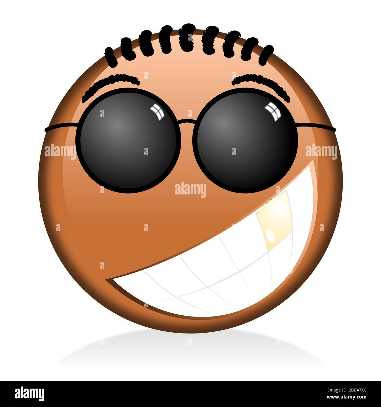 Schwarzes Emoji, Emoticon - Lächeln Stockfotografie - Alamy