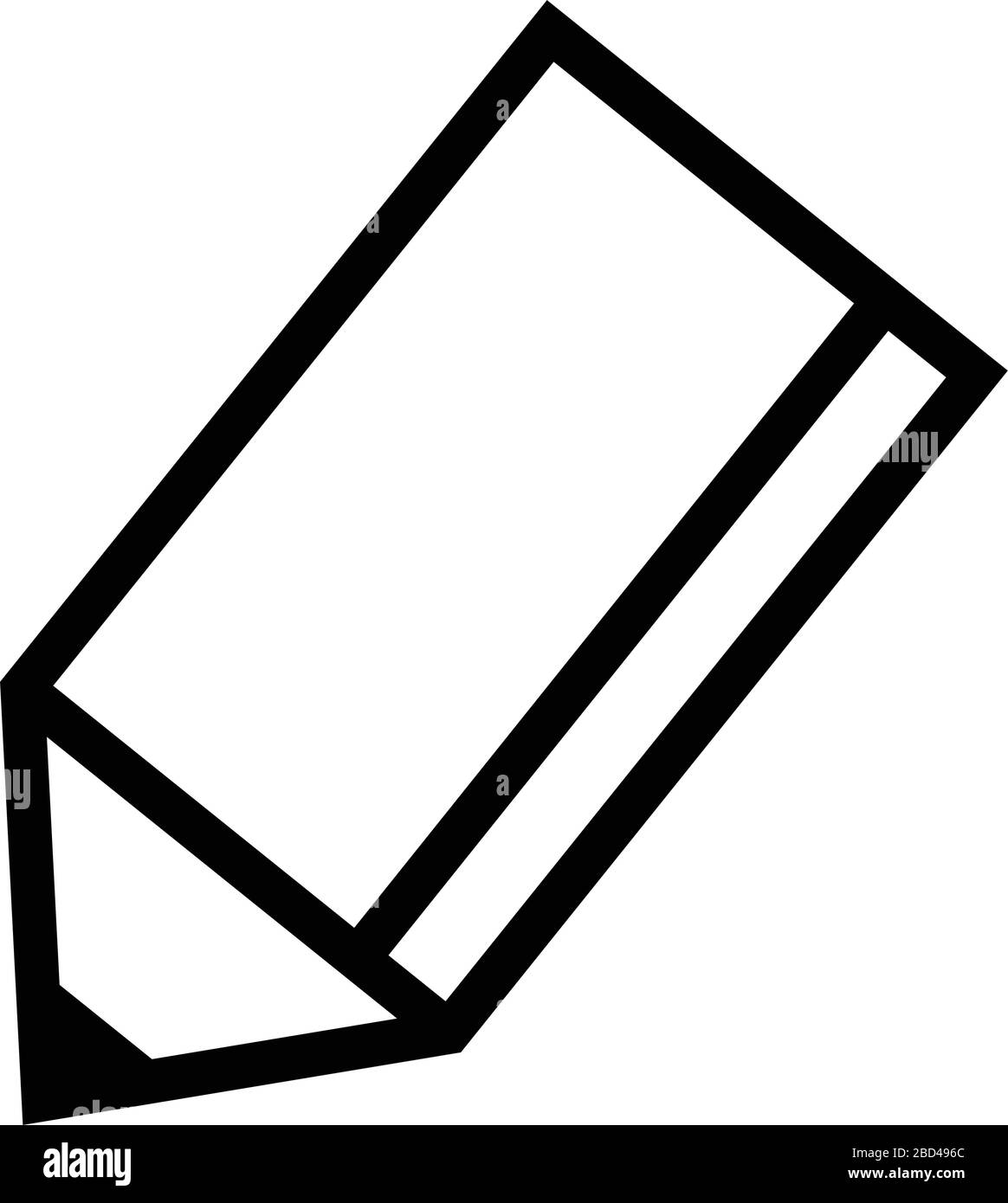 Dünne Linie scharfe Vektor-Symbol / Bleistift Stock Vektor