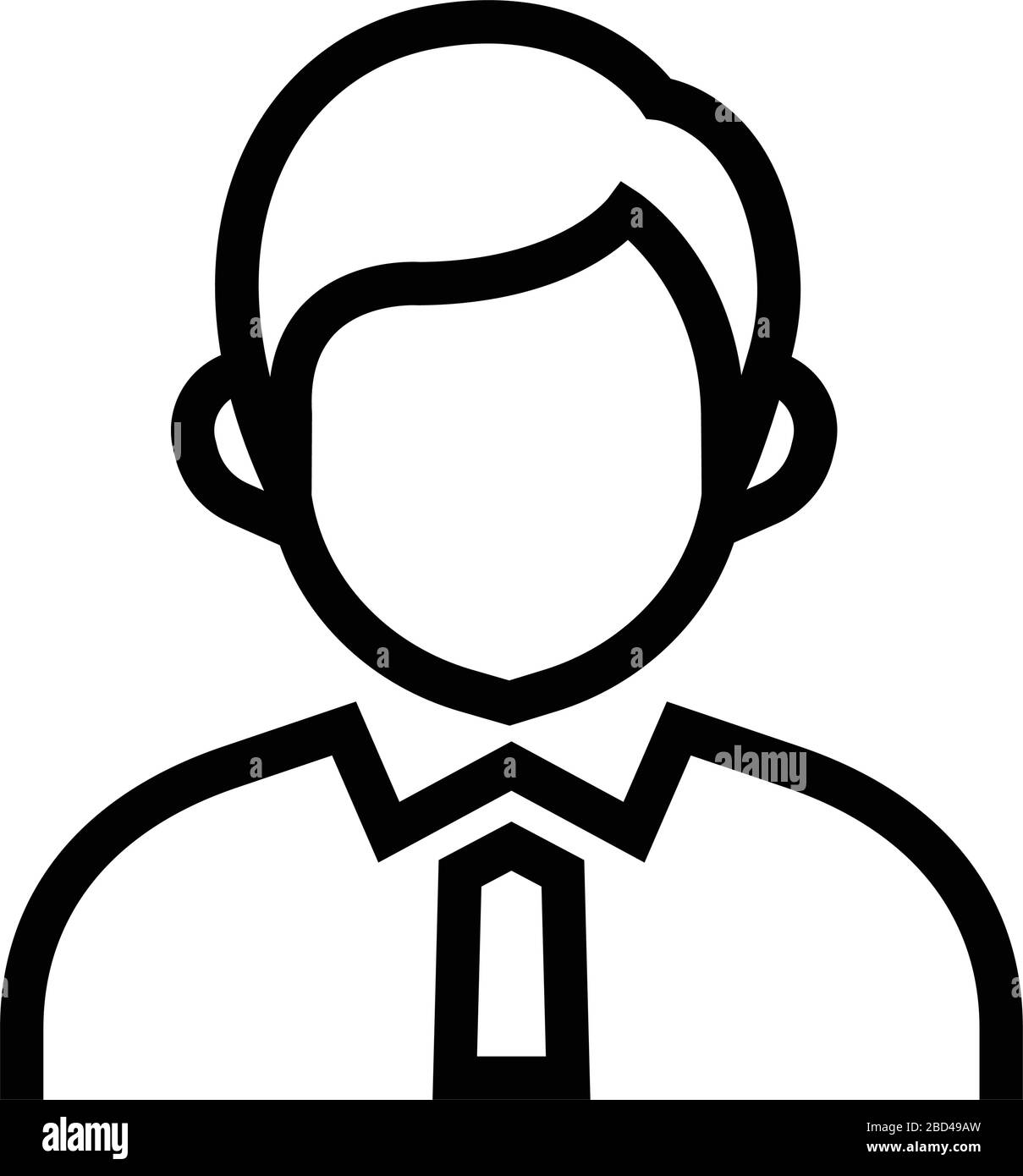 Dünne Linie scharfe Vektor-Symbol / Business Person, Büromitarbeiter Stock Vektor