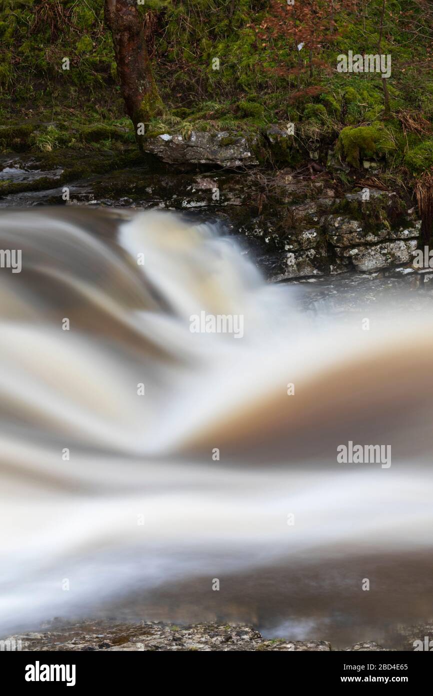Stainforth Force Wasserfall im Yorkshire Dales National Park. Stockfoto