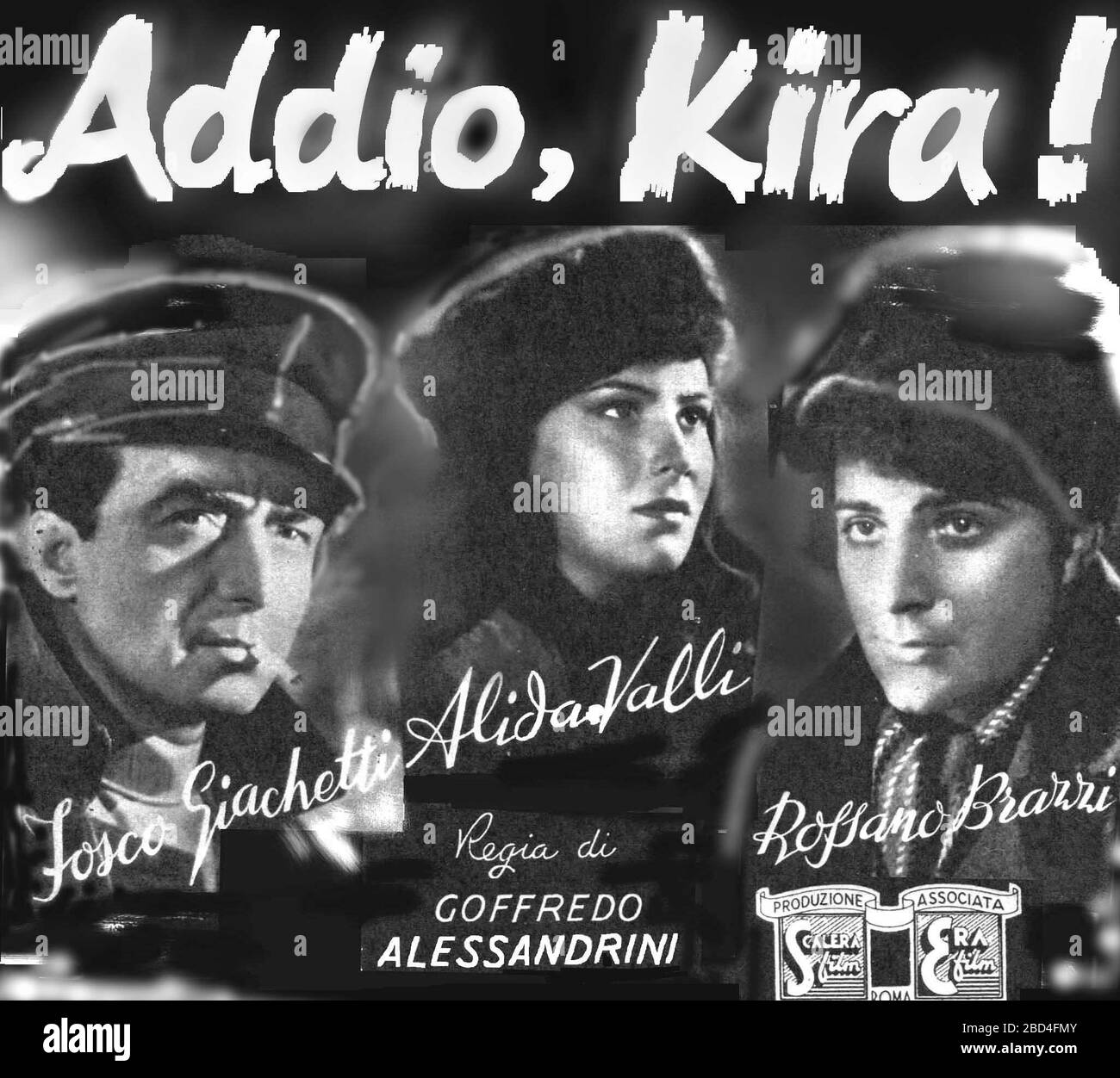 Werbeplakat für den italienischen Film "Addio Kira!" CA. 1942 Stockfoto