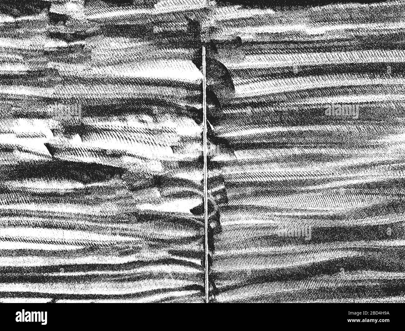 Mit Profilen geschälte, geschrägte Vektortexturen aus Metallplatten. EPS8-Abbildung. Schwarz-weißer Grunge Hintergrund. Stock Vektor