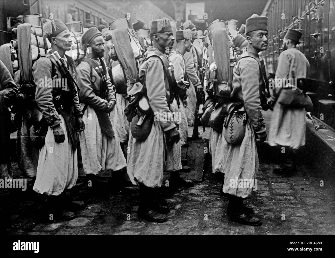 Algerische Soldaten in Europa im ersten Weltkrieg. 1914-1915 Stockfoto