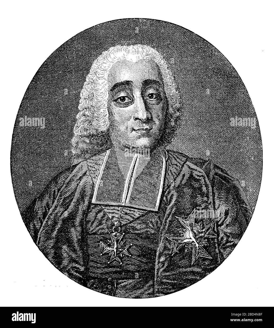 René-Nicolas-Charles-Augustin de Maupeou, 25. Februar 1714 - 29. Juli 1792, war Kanzler von Frankreich/René-Nicolas-Charles-Augustin de Maupeou, 25. Februar 1714 - 29. Juli 1792, war Kanzler von Frankreich, historisch, digital verbesserte Wiedergabe eines Originals aus dem 19. Jahrhundert / Digitale Produktion einer Originalanlage aus dem 19. Jahrhunderts Stockfoto