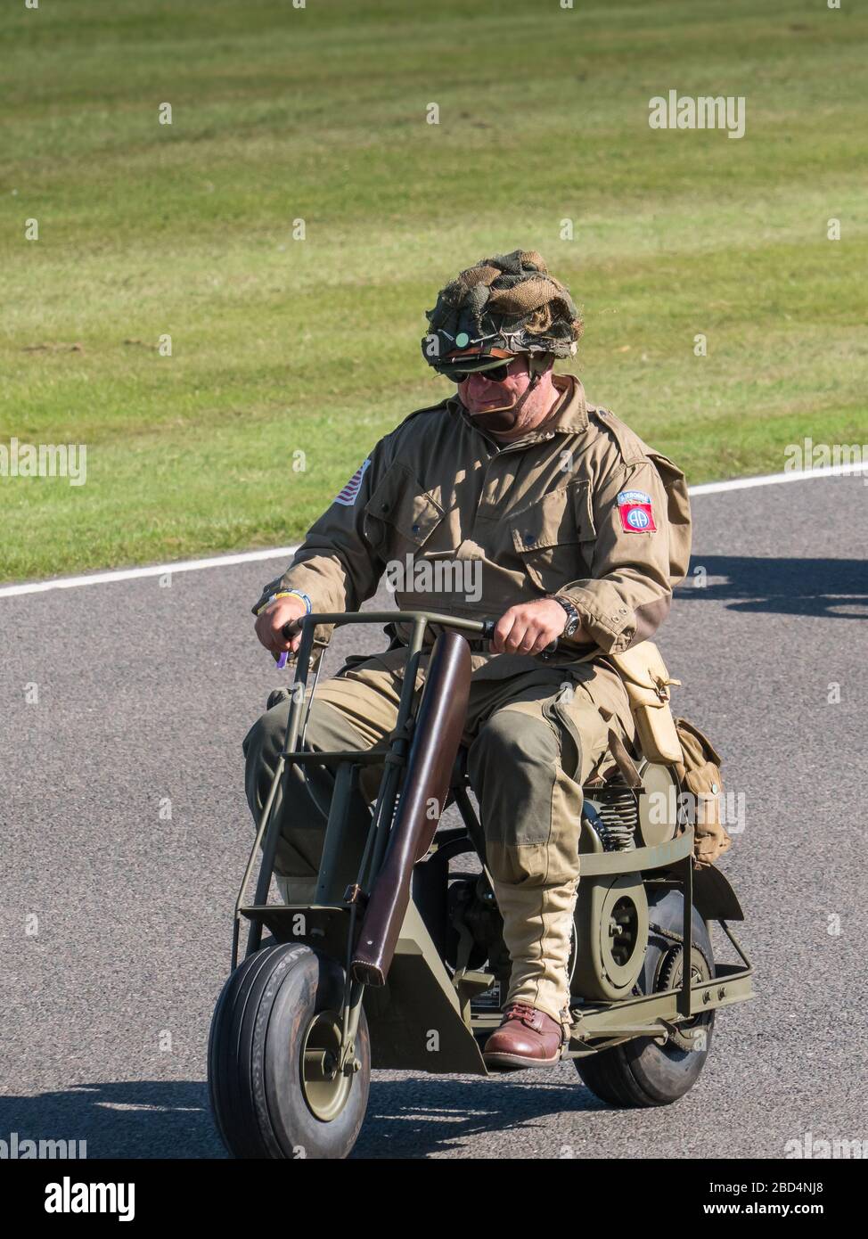 Motorrad, D-Day Gedenkfeier, Goodwood Revival 2019 West Sussex UK Stockfoto