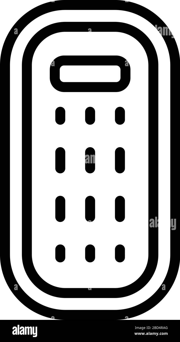 Aufblasbares Matratzensymbol, Outline-Stil Stock Vektor