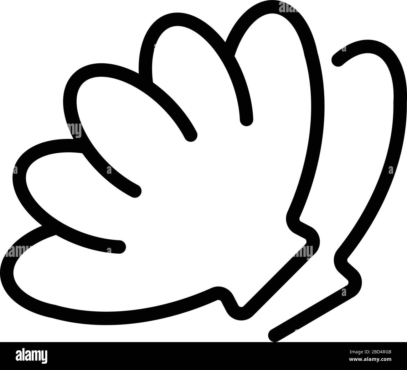 Seashell Symbol, outline Style Stock Vektor