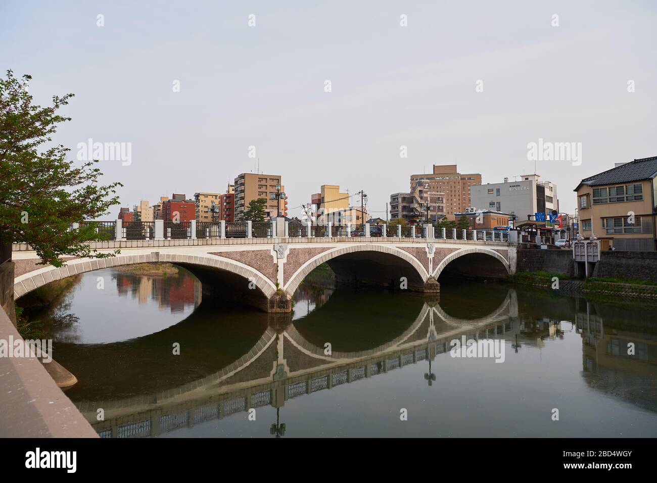 Asanogawa-Brücke, Higashi Chaya District, Kanazawa Stockfoto