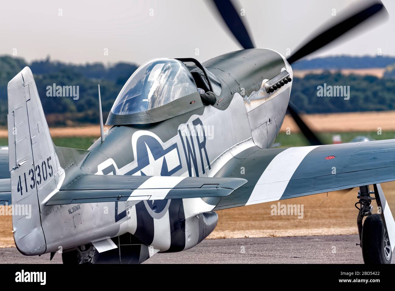 P-51 Mustang jagdflugzeug des 2. weltkrieges Stockfoto