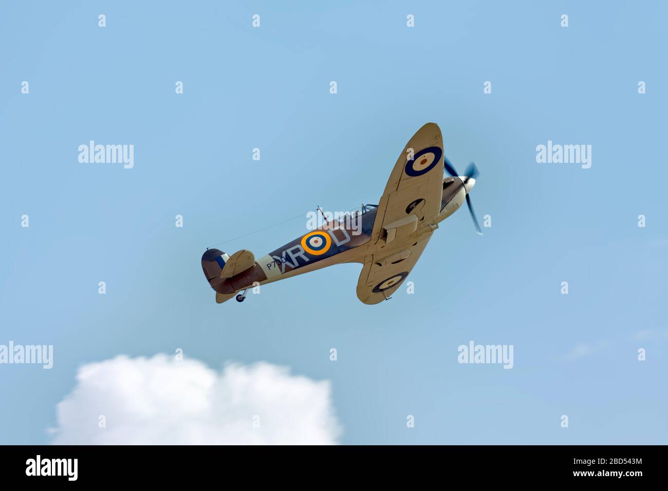 Spitfire im Aufstieg Stockfoto