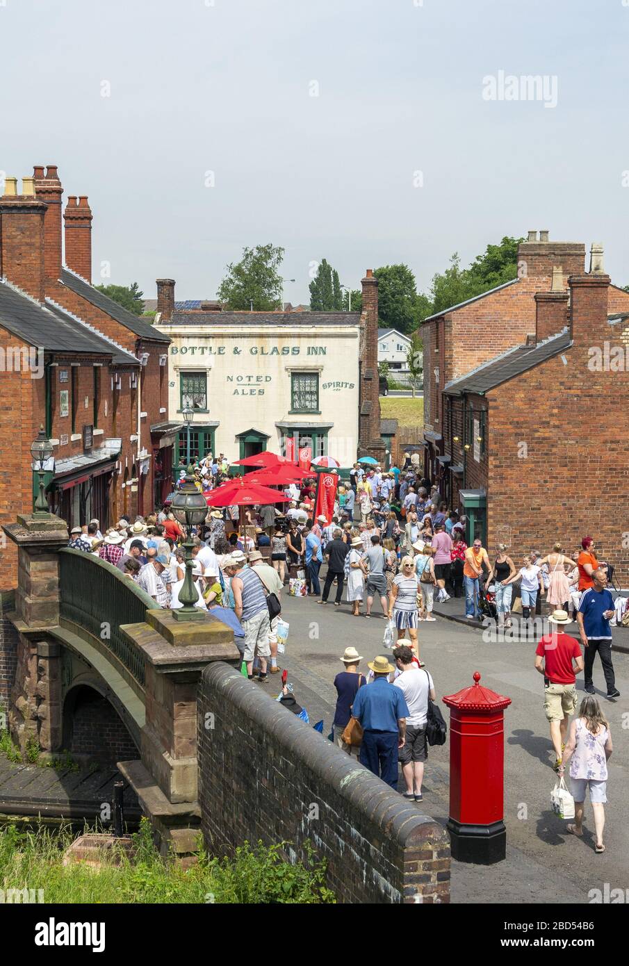 Straßenszene im Black Country Living Museum in Dudley, West Midlands, England, Großbritannien Stockfoto