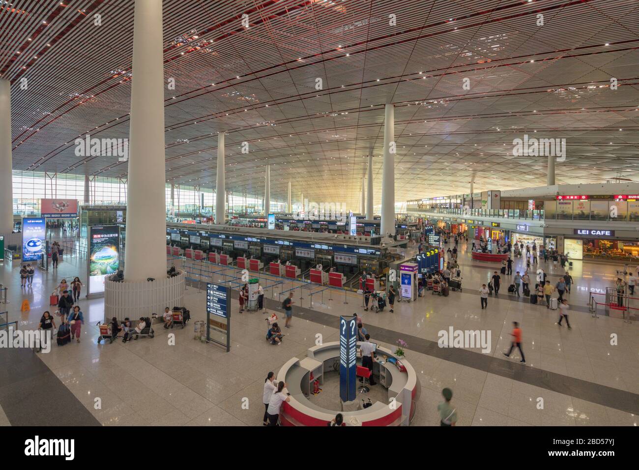 Terminal 3, entworfen von Norman Foster und Partners, Beijing Capital International Airport Stockfoto