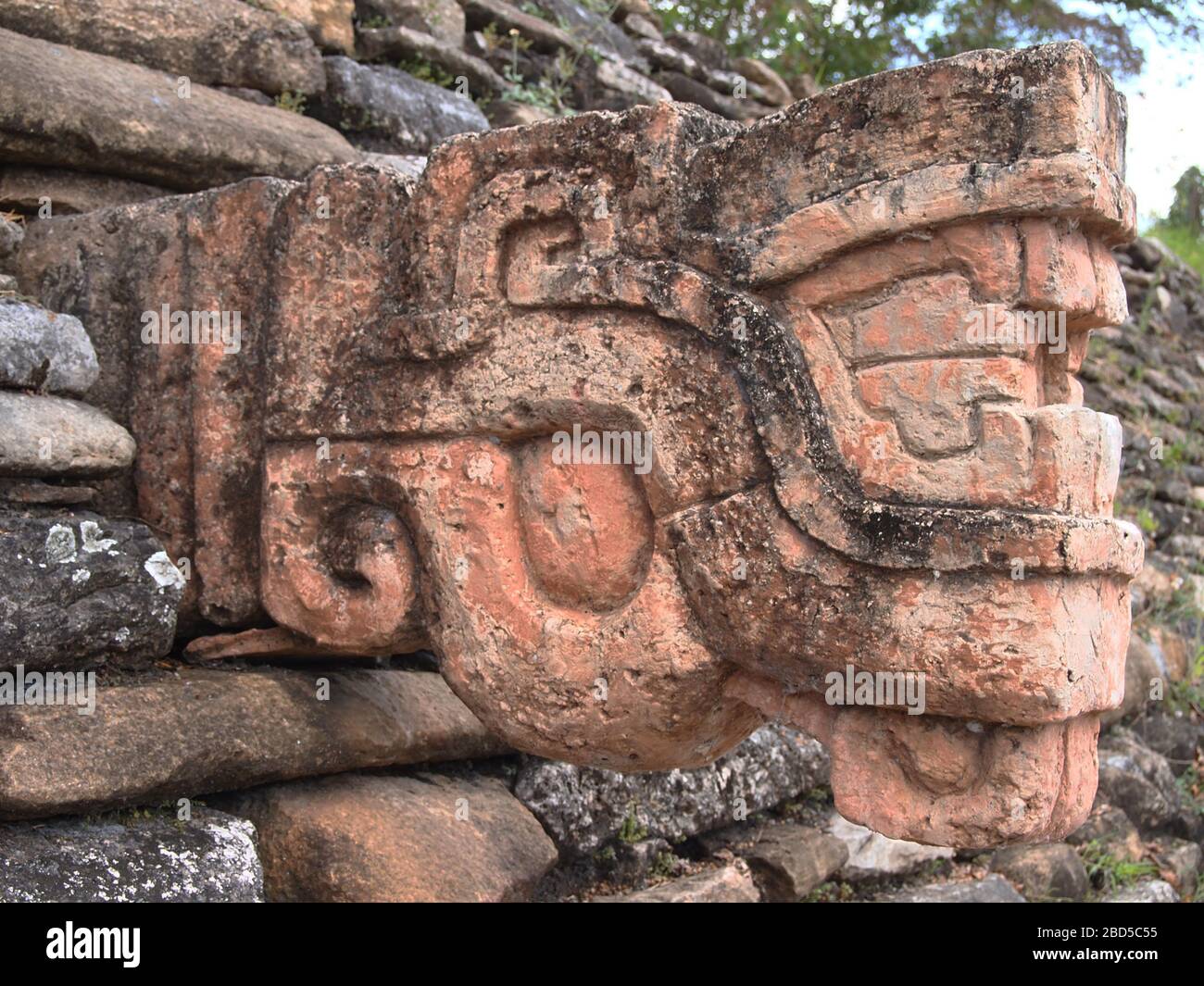 Ruinen der archäologischen Stätte von Tonina, einem Maya-Palast-Komplex in Chiapas, Mexiko Stockfoto