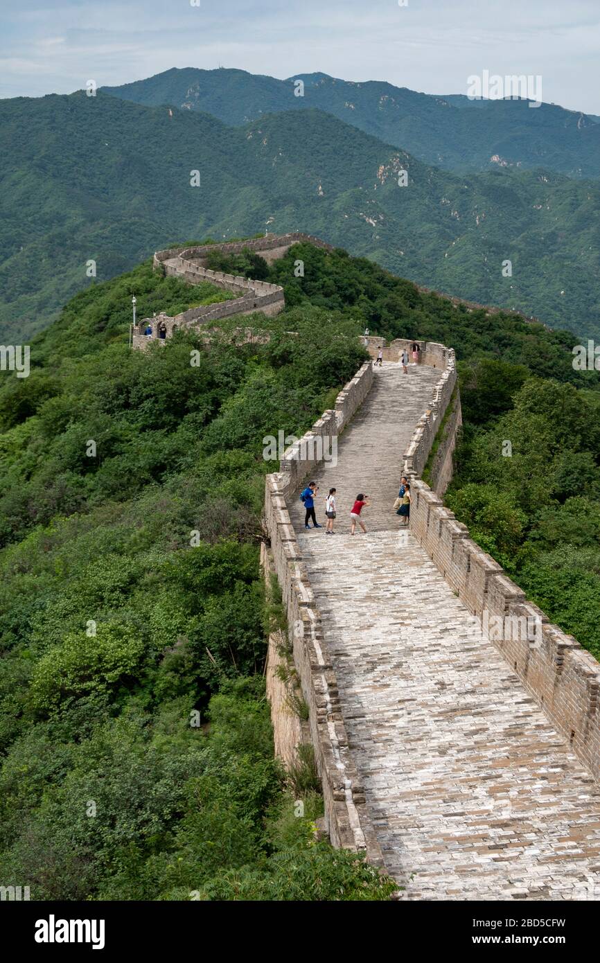 Chinesische Mauer, Yanqing District, in der Nähe von Peking, China Stockfoto