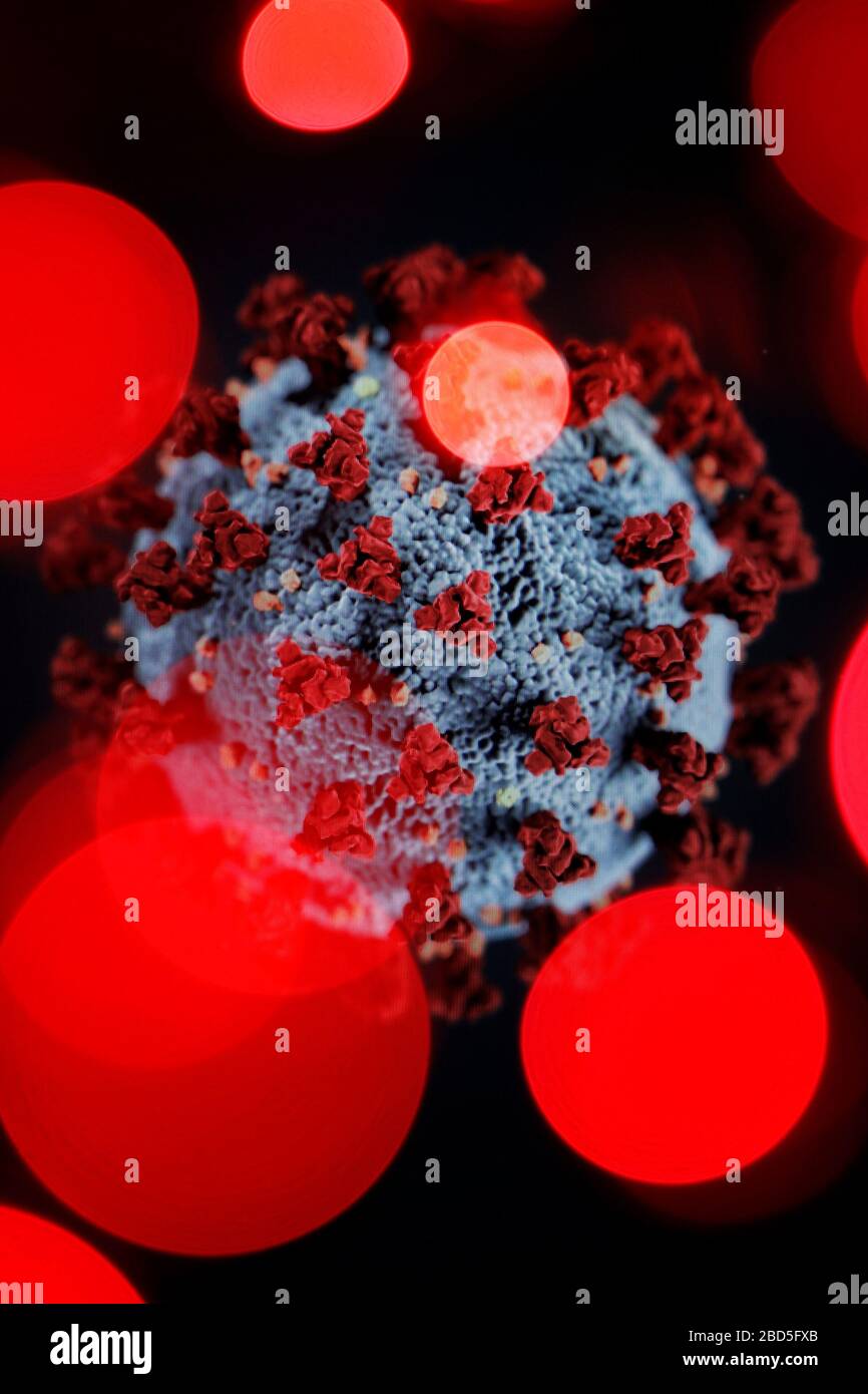 Köln, Deutschland. April 2020. Ein Corona-Virus, umgeben von anderen Erregern - weltweite Nutzung Credit: Dpa/Alamy Live News Stockfoto