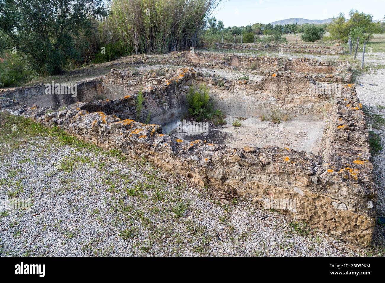 Römische Salztanks, Quinta de Marim, Naturpark Ria Formosa, Algarve, Portugal Stockfoto