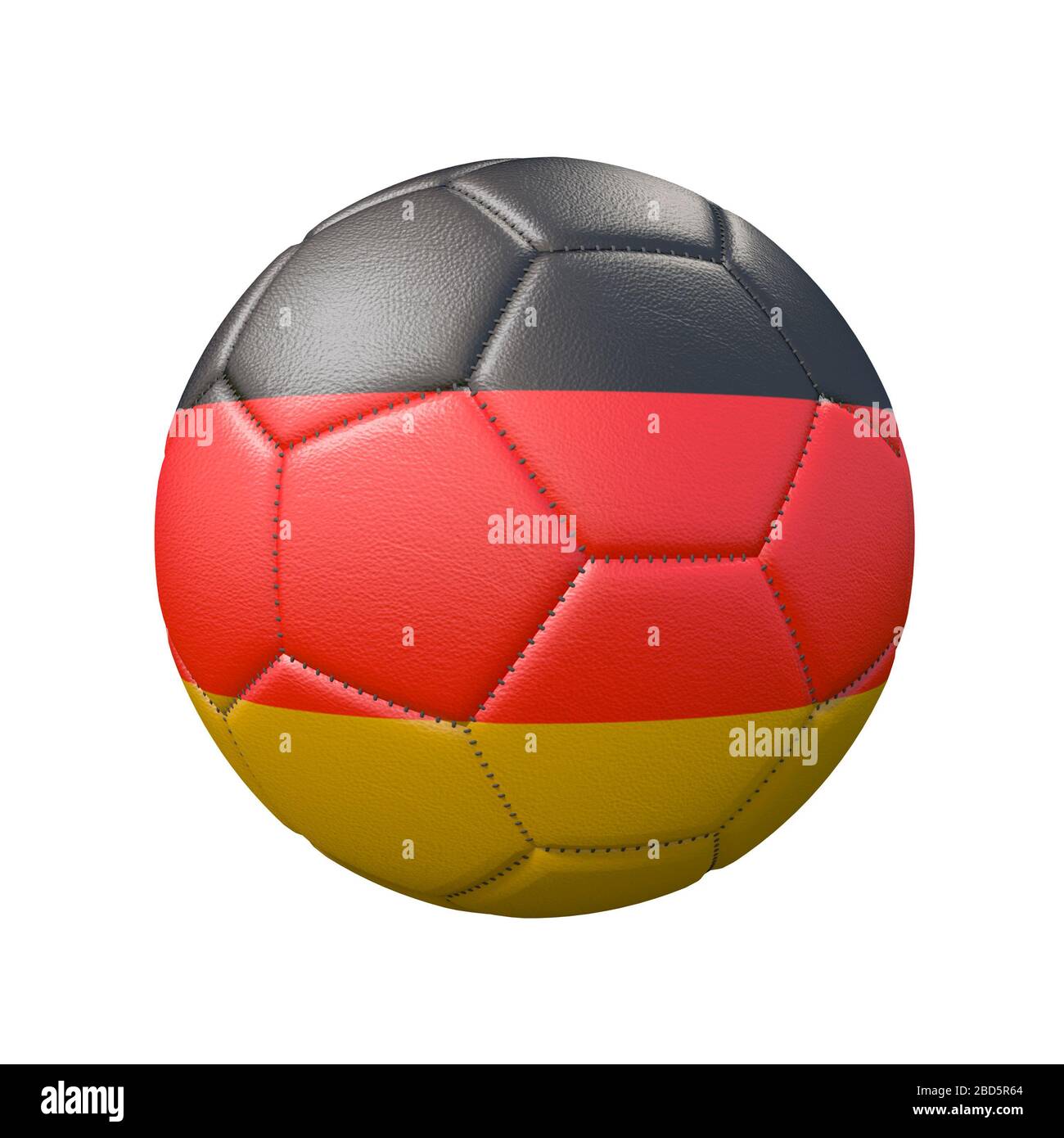 Fußball in Flaggenfarben isoliert auf weißem Hintergrund. Deutschland. 3D-Bild Stockfoto Fußball in Flaggenfarben isoliert auf weißem Hintergrund. Deutschland. 3D-Bild Stockfoto