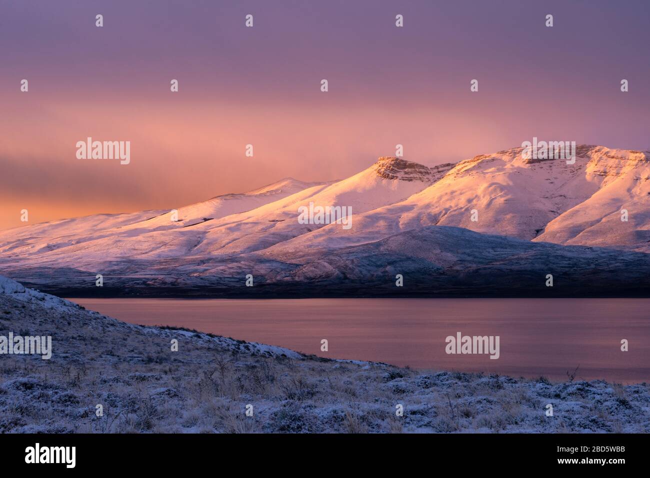 Winteraufgang im Nationalpark Torres del Paine, Chile Stockfoto