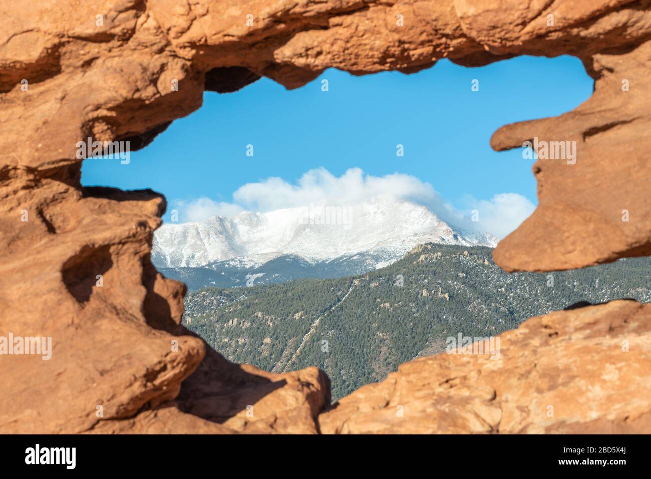 Colorado Springs, Colorado, USA Landschaft mit Pikes Peak. Stockfoto