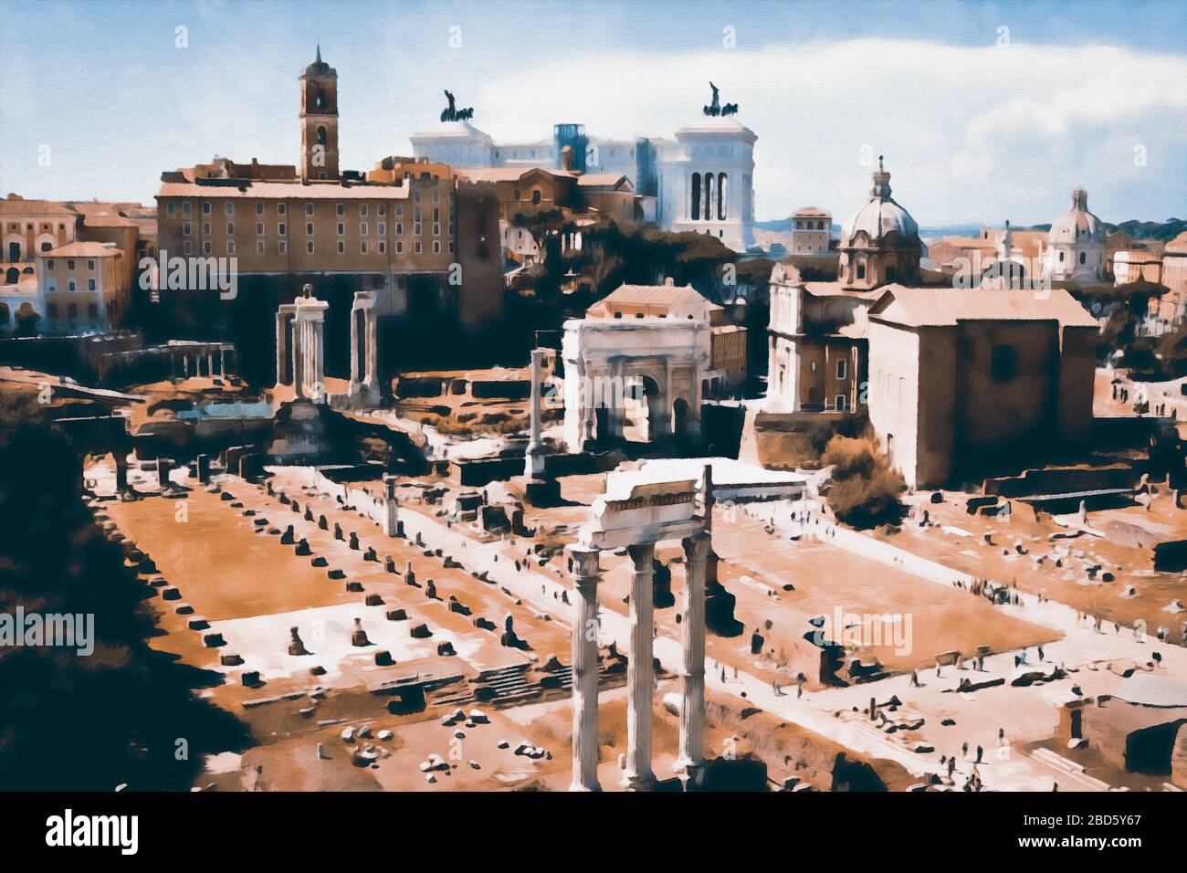 Rom Kaiserliche Fora Stockfoto