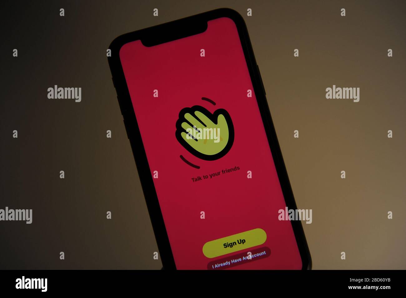 Die Social-Networking-App Houseparty auf einem iPhone Stockfoto