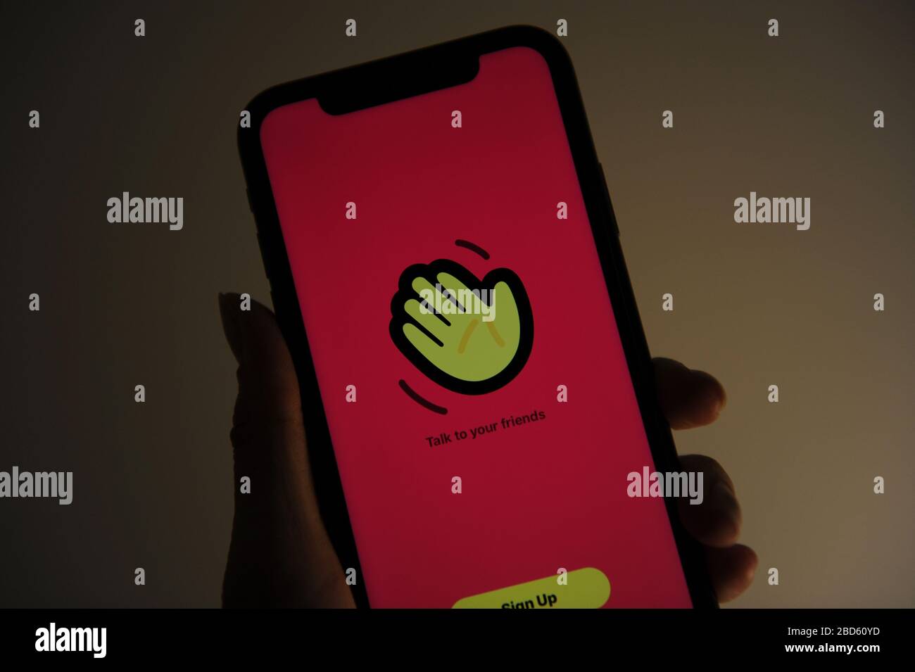 Die Social-Networking-App Houseparty auf einem iPhone Stockfoto