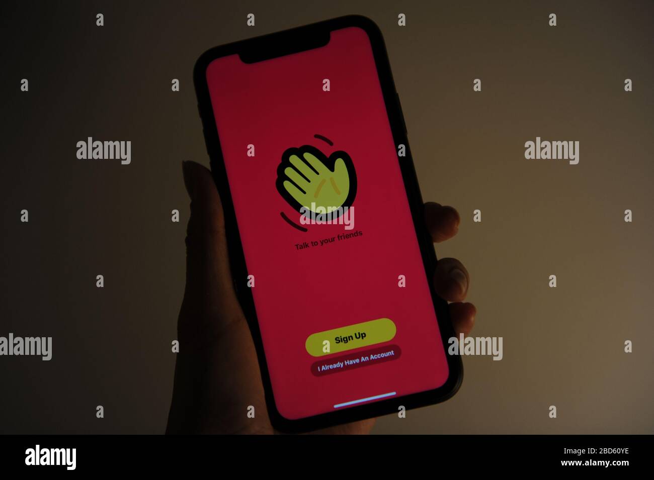 Die Social-Networking-App Houseparty auf einem iPhone Stockfoto